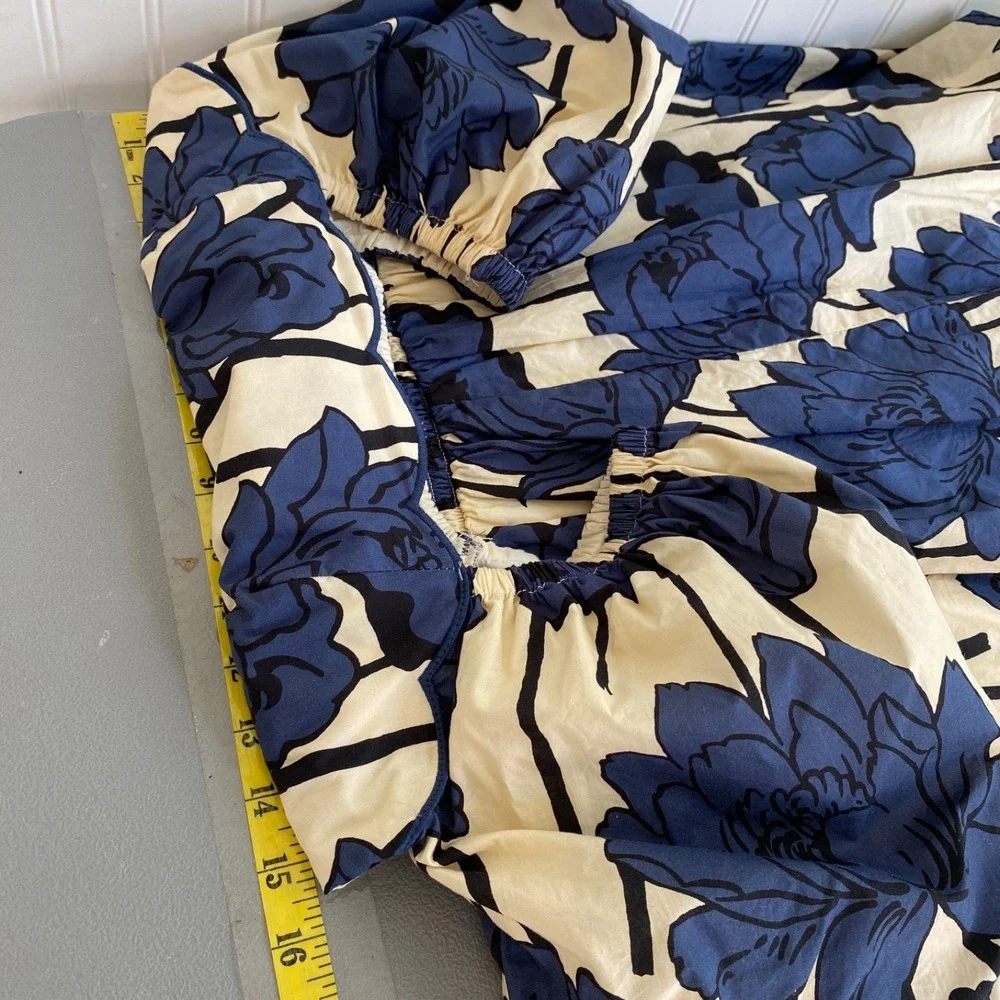 Entro Womens Puff Sleeve Coquette Floral Mini Dress Size S Kindle Garden Party - Picture 10 of 12